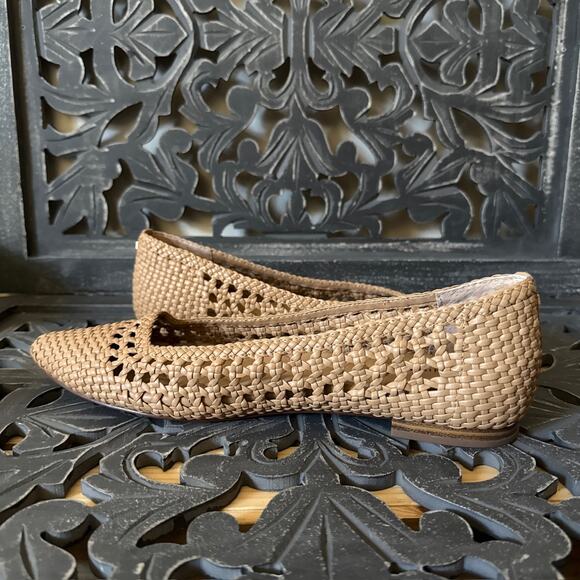 Birdies Goldfinch Woven Dawn Beige Slip On Pointed Toe Ballet Flats Size 9 - Picture 3 of 11